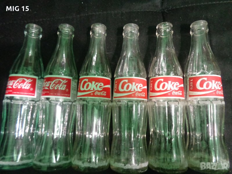 33 стари български бутилки от кока кола ., снимка 1