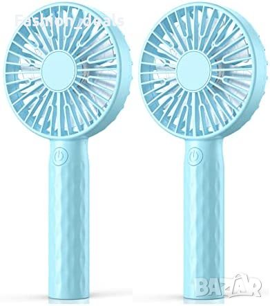 Нови 2 броя Преносим вентилатор за дом, офис, пътуване къмпинг с USB Акумулаторен, снимка 1