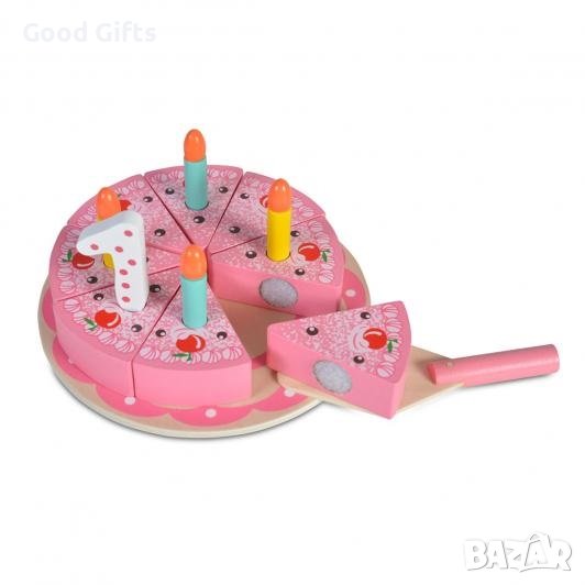 ДЕТСКА ДЪРВЕНА ТОРТА HAPPY BIRTHDAY, снимка 1