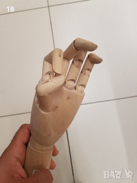 Дървена ръка 25 см, снимка 1