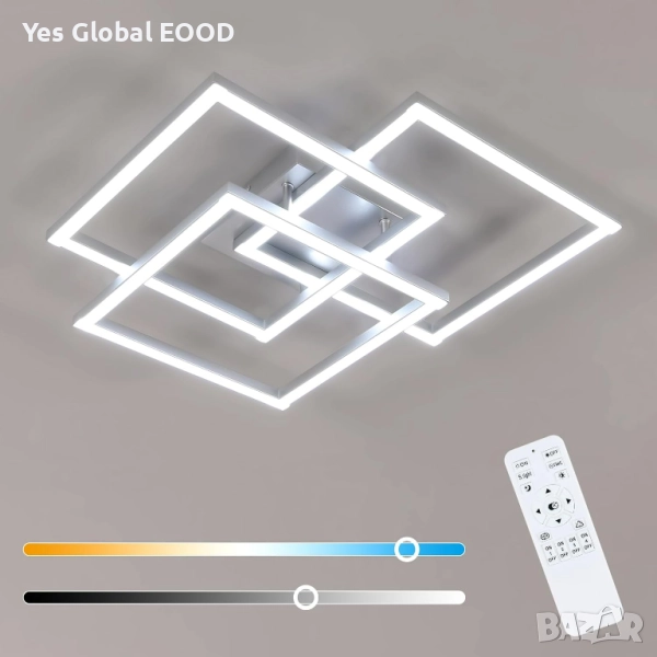 Mckalen LED таванна лампа 40W, 4500LM, димираща, 62см, 3000-6500K, снимка 1