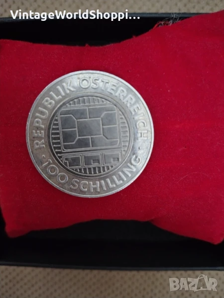 Колекционерска монета 100 шилинга 2000 Хилядолетие, снимка 1