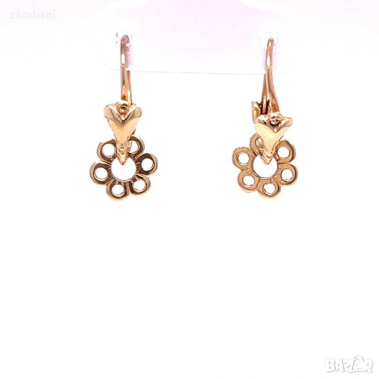 Златни обеци 1,44гр. 14кр. проба:585 модел:37092-3, снимка 1