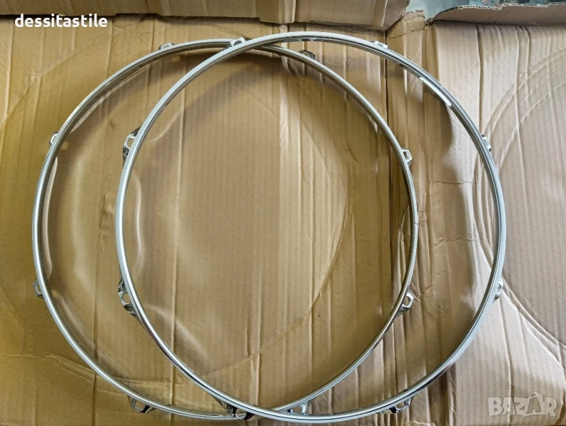 2 бр. обръчи за барабани 8" и 2 бр. обръчи за соло барабан 14", снимка 1