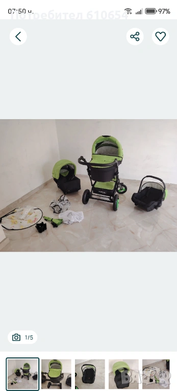 Количка adbor s-line 3v1, снимка 1