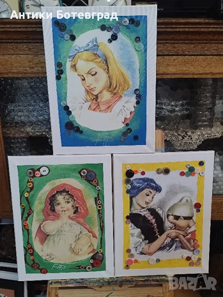 Авторски картини с детски мотиви , снимка 1