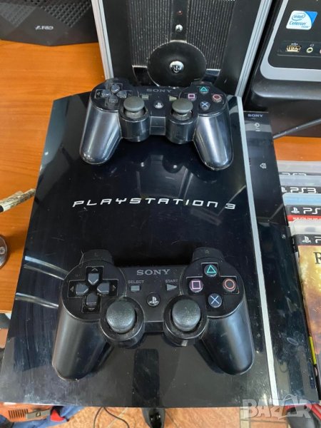 PS3 комплект 2 джойстика кабели 5 бр игри, снимка 1