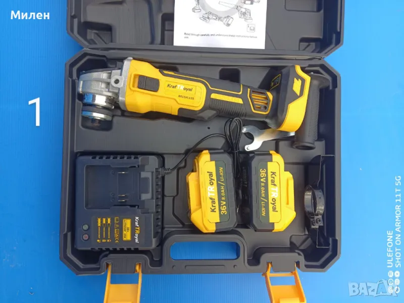 Акумулаторен ъглошлайф , снимка 1