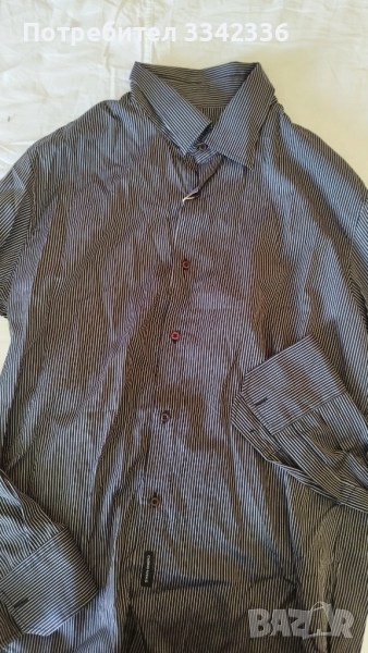 Раирана мъжка риза, снимка 1