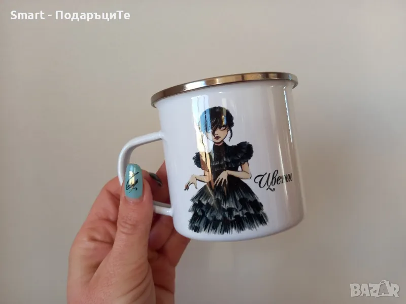 Емайлирано канче с име по желание , снимка 1