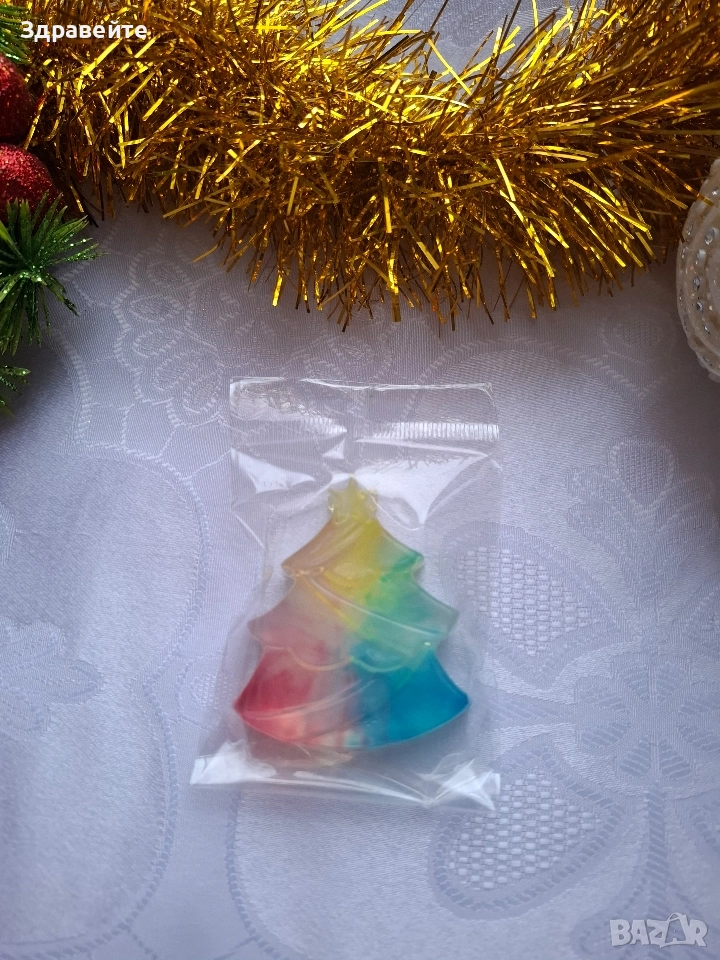 Коледни глицеринови сапунчета на ниски цени, снимка 1