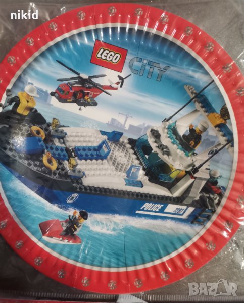 Lego City конструктор 10 бр парти чинии чинийки, снимка 1