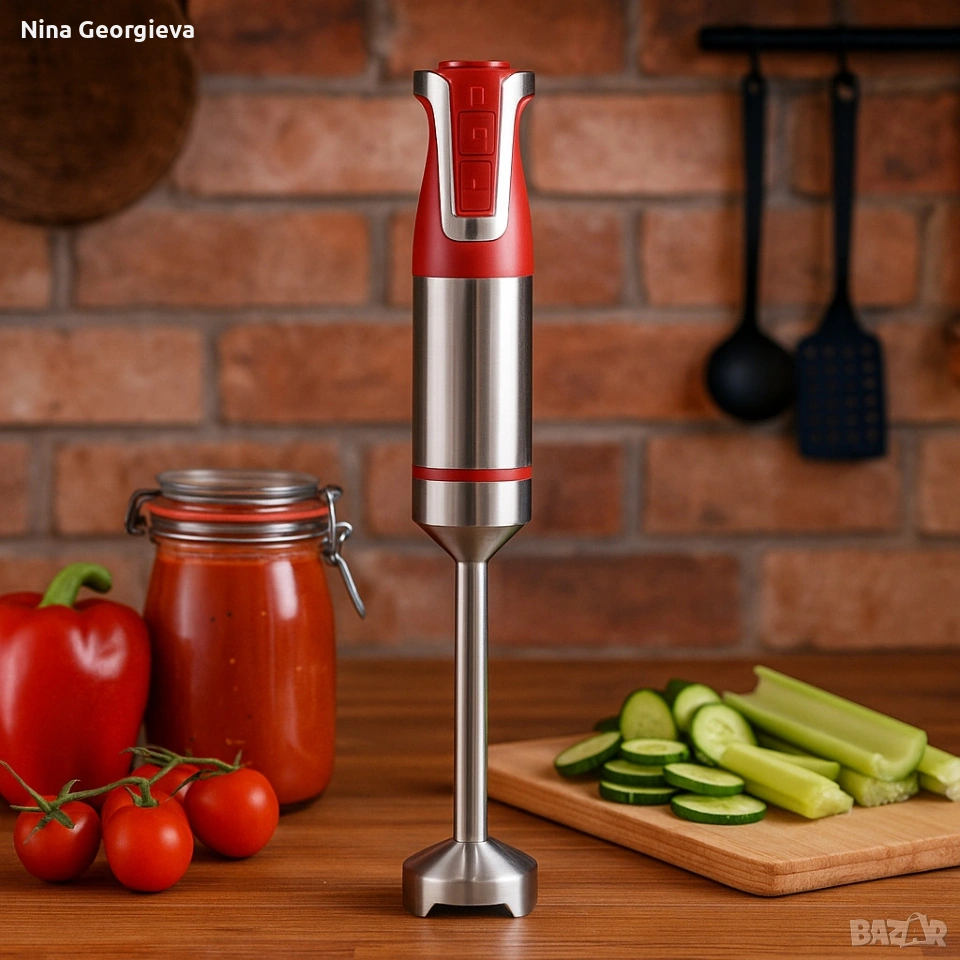 Ръчен пасатор Royalty Line RL-ESTM800, 800W с неръждаема стомана и регулатор на скоростта, снимка 1