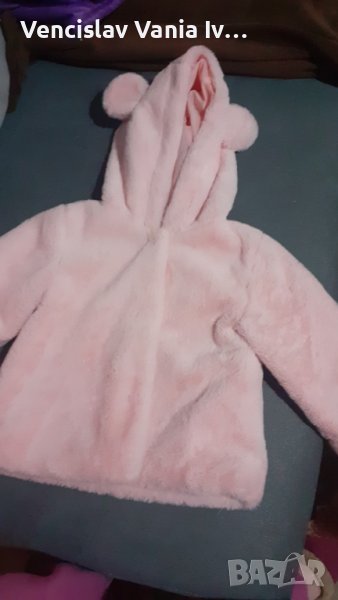 Бебешко палтенце  с ушички, снимка 1