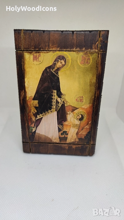 Ръчно изработена икона на Света Богородица с Младенеца – православна икона, снимка 1