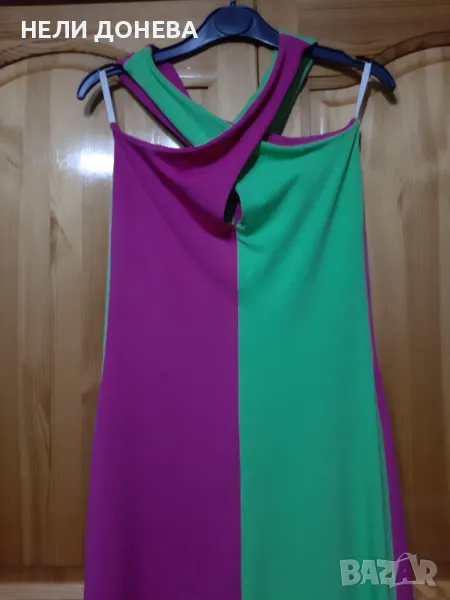 Шикозна Рокля на "Стилна жена" в електрикови цветове !НОВА!, снимка 1
