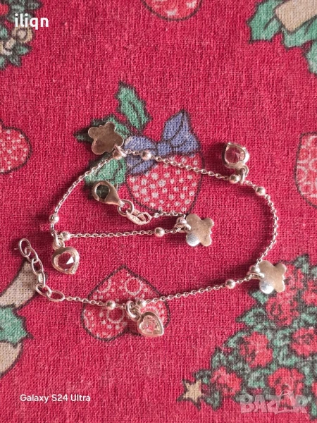 Сребърна гривна. 19см. Цена 24,99лв. За Севлиево безплатна доставка., снимка 1