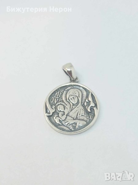 Сребърна висулка Света Богородица, снимка 1