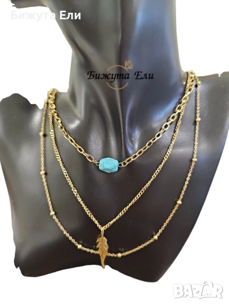 Тройна колие Емили, снимка 1