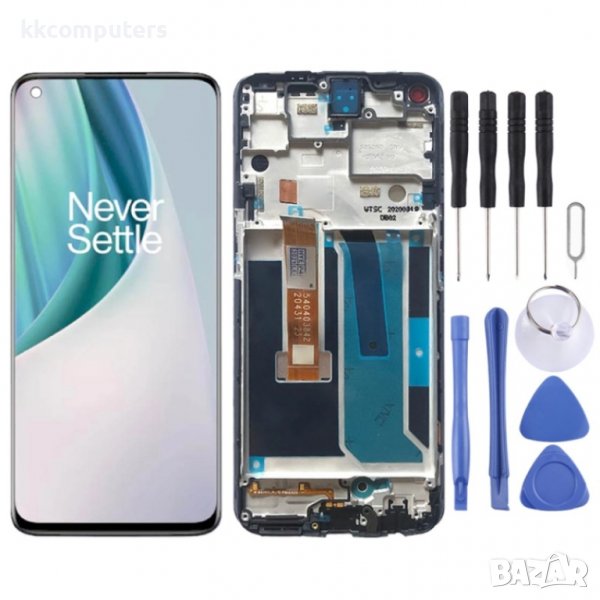 LCD Дисплей и Тъч Скрийн с рамка за OnePlus Nord N10 5G BE2029, снимка 1