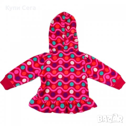 Розор Полка Дотс Точици Суичър Суитшърт Суитчър Горнище с Цип Качулка, снимка 2 - Детски анцузи и суичери - 27710908