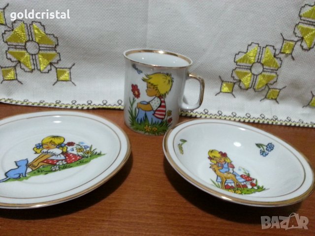 Полски порцелан детски комплект , снимка 2 - Антикварни и старинни предмети - 43453450