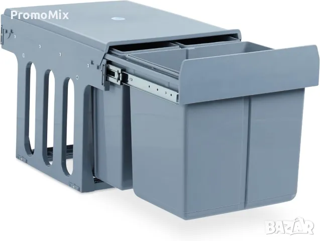 Кош за отпадъци Relaxdays 10027287 31л За вграждане кош за боклук разделно събиране 3 отделения, снимка 4 - Други стоки за дома - 49166688