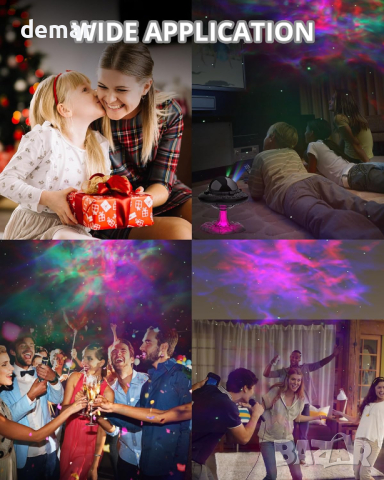 HOMGEN Галактически звезден LED проектор, реалистична атмосфера на звездно небе, снимка 8 - Прожектори - 44881963