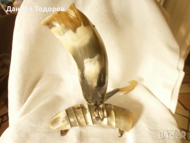 Стара Фигура Риба от рог, снимка 9 - Декорация за дома - 39136574