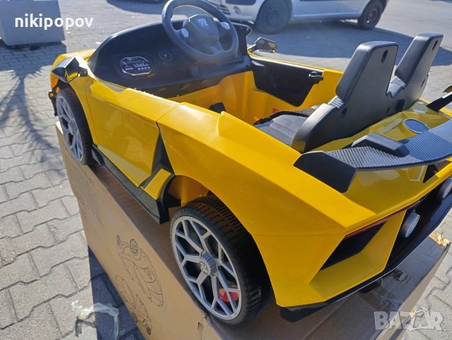 LAMBO Акумулаторна кола CHIARA жълт, снимка 7 - Детски велосипеди, триколки и коли - 53569520