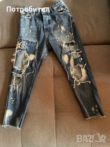 Мъжки накъсани дънки 2y premium 29-30 размер dsquared style