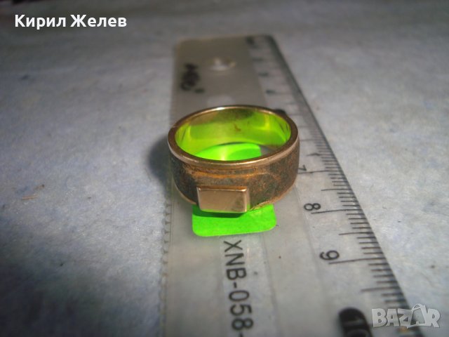 МНОГО РЯДКА ИЗРАБОТКА СТАР ПРЪСТЕН ЖЕЛЯЗО с ПОЗЛАТА КОЛЕКЦИОНЕРСКИ 29467, снимка 10 - Антикварни и старинни предмети - 37787272