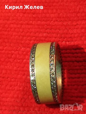 МАРКОВ ЕМАЙЛИРАН ФЕШЪН АРТ СРЕБЪРЕН ПРЪСТЕН СРЕБРО S 925 ALE 54 на ПАНДОРА PANDORA Тип ХАЛКА 40644, снимка 18 - Пръстени - 42613783