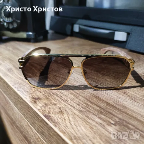 Мъжки луксозни слънчеви очила Chrome Hearts The Briwn, снимка 4 - Слънчеви и диоптрични очила - 47456027