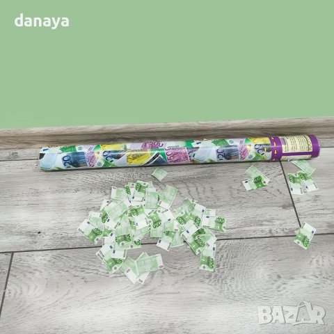 3217 Парти конфети с банкноти 100 euro, 48 см, снимка 3 - Други игри - 39543556