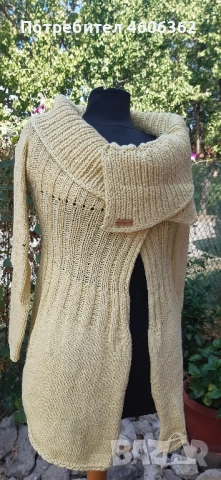 ръчно изплетена памучна жилетка , снимка 4 - Жилетки - 51855409