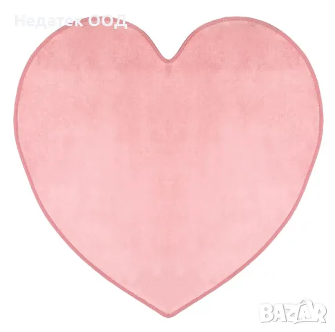 Декоративен килим, Сърце, 90x90 см, Розов