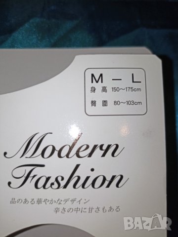 Modern fashion M- Нов  плътен чорапогащник в райе с лилав брокат , снимка 8 - Други - 39319997
