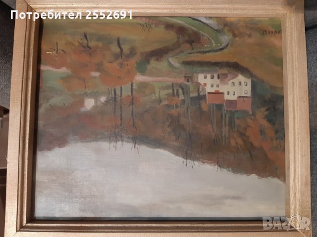 Авторска картина , снимка 4 - Антикварни и старинни предмети - 28543777