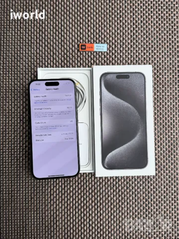 НОВ! 256gb! iPhone 15 Pro Лизинг от 72лв/м black Titanium черен, снимка 2 - Apple iPhone - 48390814