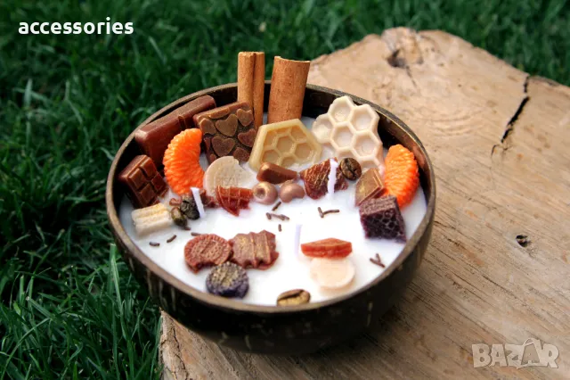 Уникална ароматна свещ "Сладко изкушение", снимка 2 - Декорация за дома - 47326376