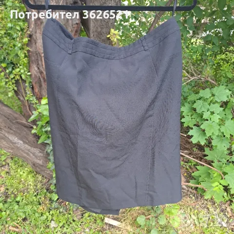 Черна права пола Atmosphere, Лондон с черен бод, размер UK 18, български 46., снимка 2 - Поли - 50339471