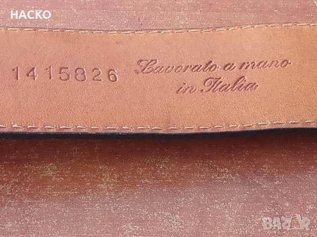 Колан PAOLO VITALE HAND MADE IN ITALI 100% Естествена кожа, снимка 8 - Колани - 43724883