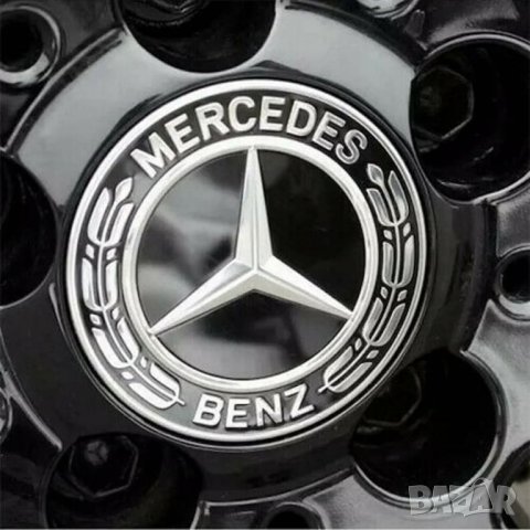 капачки за джанти за мерцедес Mercedes 60мм черни хром 4 броя, снимка 3 - Аксесоари и консумативи - 40264152