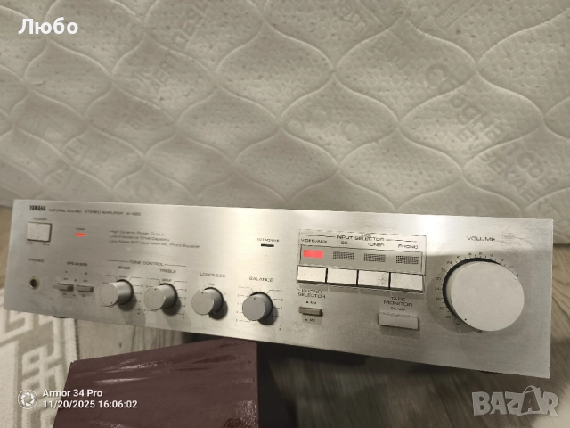 Усилвател YAMAHA A420, снимка 2 - Ресийвъри, усилватели, смесителни пултове - 52481303