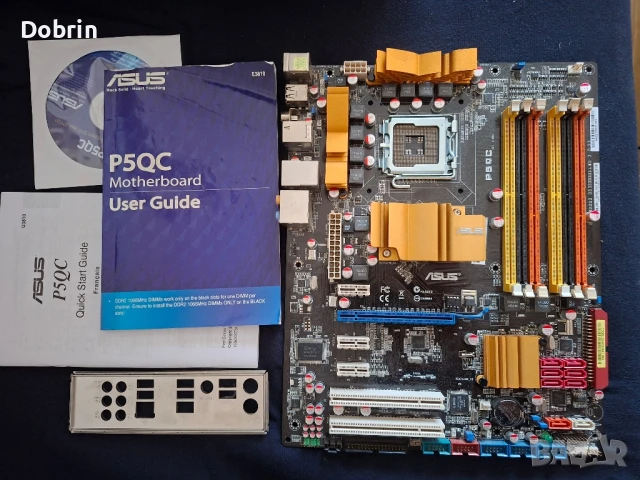 Дъно Asus P5QC socket 775 ddr2/ddr3, снимка 1