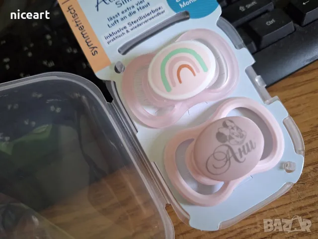 Биберон залъгалка с име, снимка 7 - Прибори, съдове, шишета и биберони - 48962854