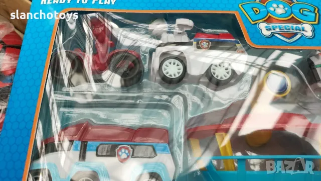 База / Наблюдателна кула на Пес патрул,със звук,светлина и асансьор,с 8 фигурки+синя плюшена раничка, снимка 5 - Играчки за стая - 34522299