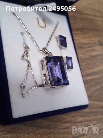 Елегантен сребърен комплект бижута, снимка 2 - Бижутерийни комплекти - 53530199