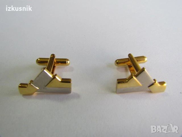 Винтидж копчета за ръкавели с позлата, снимка 4 - Бижутерийни комплекти - 53564166